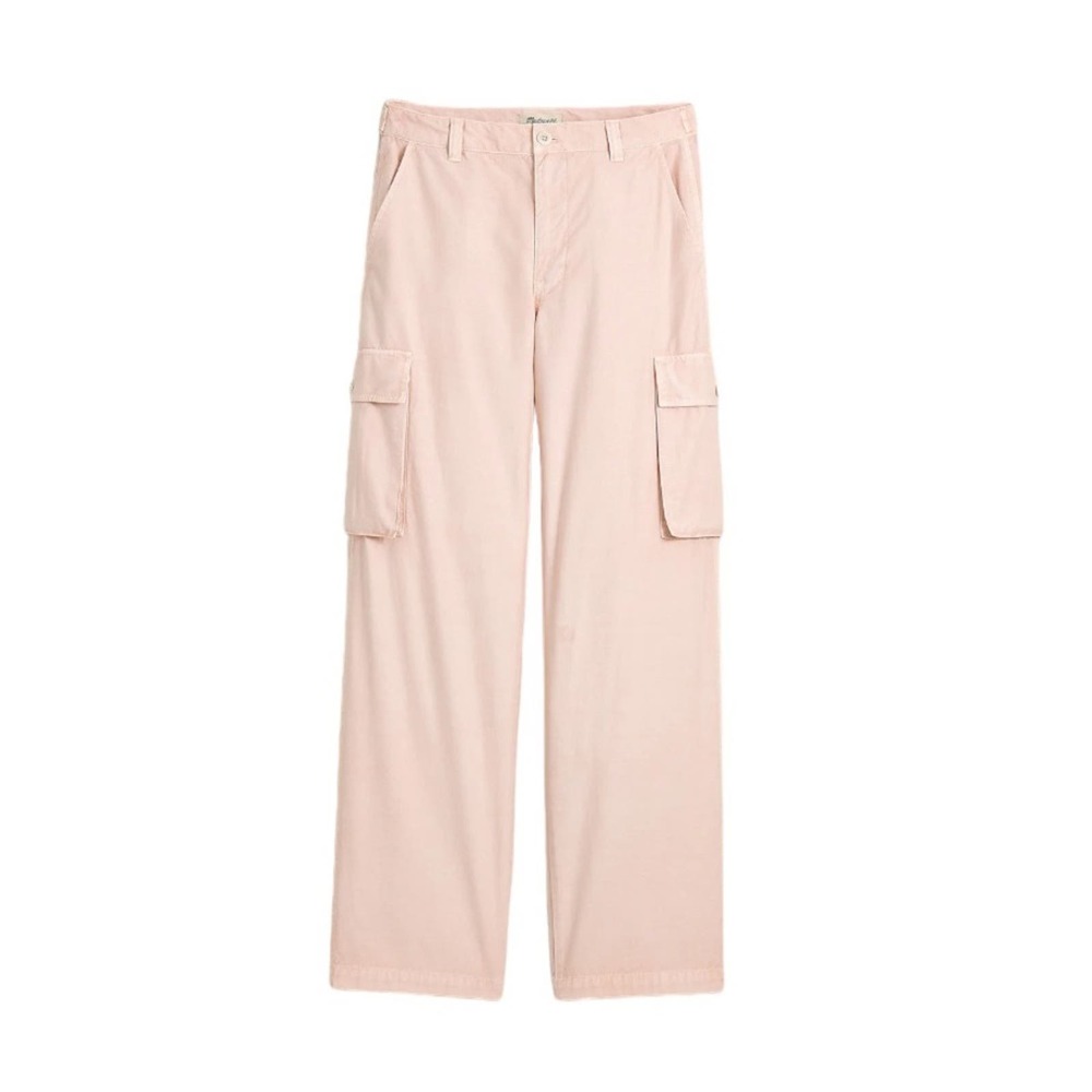 Madewell Pink Garment-Dyed Straight Leg Cargo Pants Size 26
